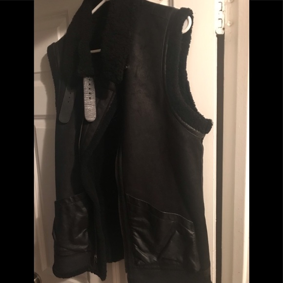 ralph lauren shearling vest